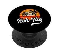 Retro Koh Tao Sunset Palm Trees Vintage Travel Design PopSockets Adhesive PopGrip