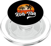 Retro Koh Tao Sunset Palm Trees Vintage Travel Design PopSockets PopGrip for MagSafe