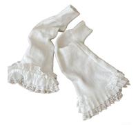 Retro Lace for ruffle Socks Women for y2k Gothic Style Retro(White) | for y2k aesthetic, ruffled lace trim, bold retro look, pairs with skirts, for grunge streetwear style