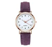 Retro Ladies Luminous Watch Watch Belt Studded Female Women's Watch Talking Wrist Watch (Purple, One Size)