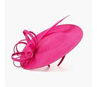 Retro Ladylike Headdress | Women's Feather Bow Headband(Rosy)