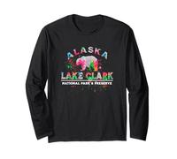 Retro Lake Clark National Park Alaska Bear Souvenir Long Sleeve T-Shirt