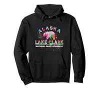Retro Lake Clark National Park Alaska Bear Souvenir Pullover Hoodie