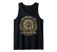 Retro Land Surveyor The Original GPS Technical Instrument Tank Top