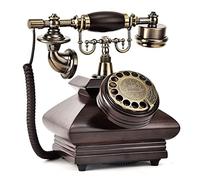 Retro Landline Corded Telephone - Rotary Dialing, One Key Answering, European Style Vintage Desk for Home Hotel Office Bar Decor