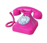 Retro Landline Home Phone,TelPal Corded Old Fashion Desk Phone, Basic Pink Decorative Analog Telephone Set, Senior Phone for Home/Office/Hotel… (Rose)
