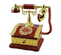 Retro Landline Phone Decor Corded Antique Vintage Phone With Old Fashion Rotary Dial Keypad Decorative Classic 80S Phone