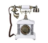 retro landline phone， Rotary Corded Fixed Telephone Size 25x30x18cm