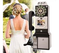 Retro Landline Telephone Audio/Video Guest Book - Voice & Video Recording Machine for Weddings, Parties, Birthdays, and Hotels