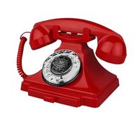 Retro Landline Telephone, Corded Antique Telephone, Vintage, 1930s Rotary Dial, Home Decor Telephone, Old-Fashioned Decorative Home Phones for Seniors, Functional Basic