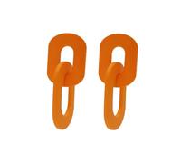 Retro Large Chain Link Earrings for Women,Acrylic Resin Lightweight Paperclip Polymer Clay Earrings,Big Statement Geometric Cute Earrings,Vintage Brightly 70s Y3k Acrylic Jewelry