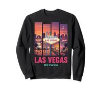 Retro Las Vegas Nevada Skyline Vintage Desert Sunset Sweatshirt