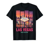 Retro Las Vegas Nevada Skyline Vintage Desert Sunset T-Shirt