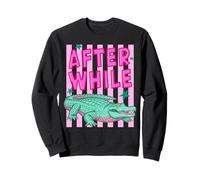 Retro Later Gator Striped Preppy Alligator Summer Coastal Sweatshirt
