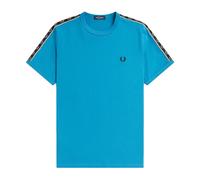 Retro Laurel Tape Ringer T-Shirt - male - Fred Perry - T-Shirts - Blue - L - Tops L