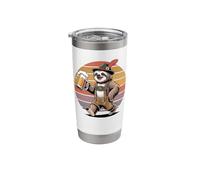 Retro Lazy Sloth Bear Beer Drinking Sloths Stainless Steel Insulated Tumbler