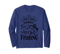 Retro Lazy Weekend Fishing - I'm Busy Fishing Bass Fishing Long Sleeve T-Shirt