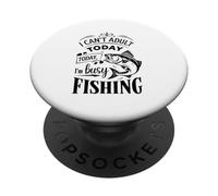 Retro Lazy Weekend Fishing - I'm Busy Fishing Bass Fishing PopSockets Adhesive PopGrip