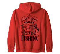 Retro Lazy Weekend Fishing - I'm Busy Fishing Bass Fishing Zip Hoodie
