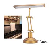 Retro Leaning Piano Lamp, 12W Piano Light Eye Care with Dual Arm, 3000K to 6000K, 85 CRI Music Stand Light for Pianos (UK Plug)