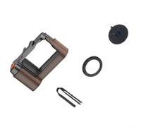 Retro Leather & Aluminum Cage Action 6, Lightweight for Street | Aluminum Alloy Camera Cage Action 6, Retro Leather Case with for Quick Release