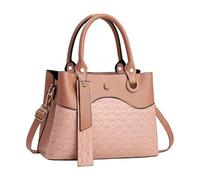 Retro Leather Purses, Simple And Atmospheric Single Shoulder Bag With Korean Trend Style(Pink)