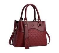 Retro Leather Purses, Simple And Atmospheric Single Shoulder Bag With Korean Trend Style(Red)