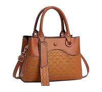 Retro Leather Purses, Simple And Atmospheric Single Shoulder Bag With Korean Trend Style(Yellow)