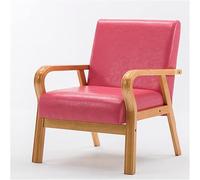 Retro Leather Reading Chair Upholstered Armchair for Living Room Bedroom Reception DormitoryStylish Single Seat with Comfort and Support