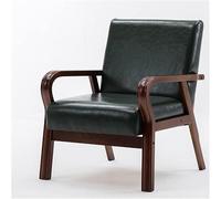 Retro Leather Reading Chair with Armrests ComfortableUpholstered Single Chair for Living Room and Reception Stylish Lounge Furniture