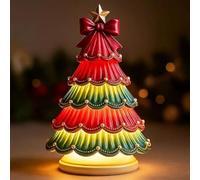 Retro LED Acrylic Crystal Pendant Christmas Tree Lamp, Halloween Christmas Decoration Lights, Table Lamp, Bedroom Night Light, Bedroom Decoration, Soft Light, Long-Lasting Durability (A)