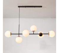 Retro LED Pendant Lamp, E14 Industry Vintage Dining Table Chaner Loft Rustic Hanging Lamps Kitchen Living Room Hemp Rope Bedroom Decoration Hanging Lamps (Color : 6-lamps)