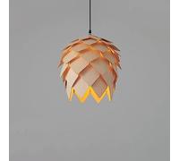 Retro - Led Pendant Lamps Modern Wooden DIY Art Elements Personality Study Living Room Dining Log Pine Cone Chandelier Light Fixtures, Luxury