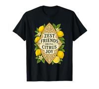 Retro Lemons Citrus Fruit Floral Summer Positive Aesthetic T-Shirt