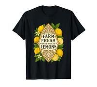 Retro Lemons Citrus Juicy Fruit Farm Floral Summer Aesthetic T-Shirt