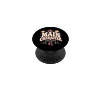 Retro Leo Zodiac "Main Character Since Birth" Horoscope PopSockets Adhesive PopGrip