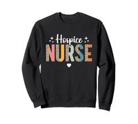 Retro Leopard Nurse Hospice Nurse Hospital Nursing For Nurse Sweatshirt