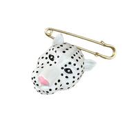 Retro Leopard Pin Enameled Metal Lapel Badge Trendy Coats Vintage Coating Leopard Brooch