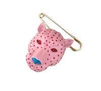 Retro Leopard Pin Enameled Metal Lapel Badge Trendy Coats Vintage Coating Leopard Brooch