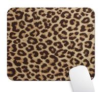 Retro Leopard Print Art Mouse Pad, Seamless Wild Animal Skin Spots Desk Mat