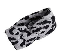 Retro Leopard Print Headbands Knitted Wide Turban For Head Wrap Elastic Washing Face Hairband Non Slip Workout Headband