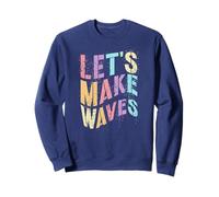 Retro Let’s Make Waves Biology Team Teacher Learn Stud Sweatshirt