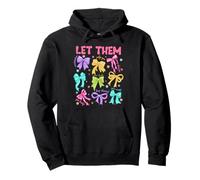 Retro Let Them Jesus Christian Colorful Coquette Bow Bible Pullover Hoodie