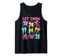 Retro Let Them Jesus Christian Colorful Coquette Bow Bible Tank Top