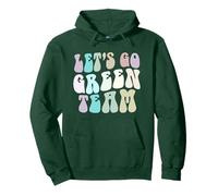 Retro LET'S GO GREEN TEAM War Game 60's Summer Camp Groovy Pullover Hoodie