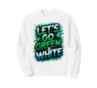 Retro LETS GO GREEN WHITE Field Day Run Fun Summer Camp Sweatshirt