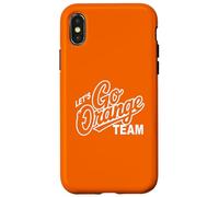Retro LET'S GO ORANGE TEAM Varsity War Game Day Spirit W ase for iPhone X/XS