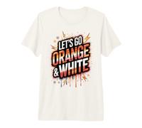 Retro Lets GO Orange White Field Day Summer Camp Competition Premium T-Shirt