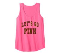 Retro Let's GO Pink Field Day Spirit Week Run Fun Queen High Tank Top