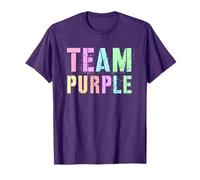 Retro Let's Go Team Purple Spirit Week Game Day Summer Camp T-Shirt